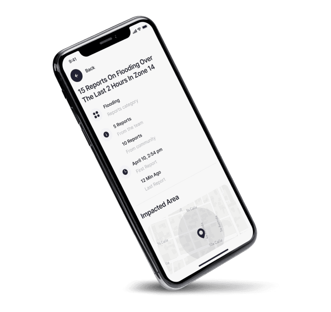 iPhone displaying Vesper AI technology in-use
